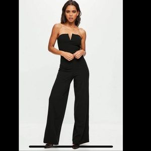 Strapless Wide Leg Jumpsuit